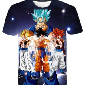 Dragon Ball Z T-Shirt Super Saiyan Plusieurs Personnages